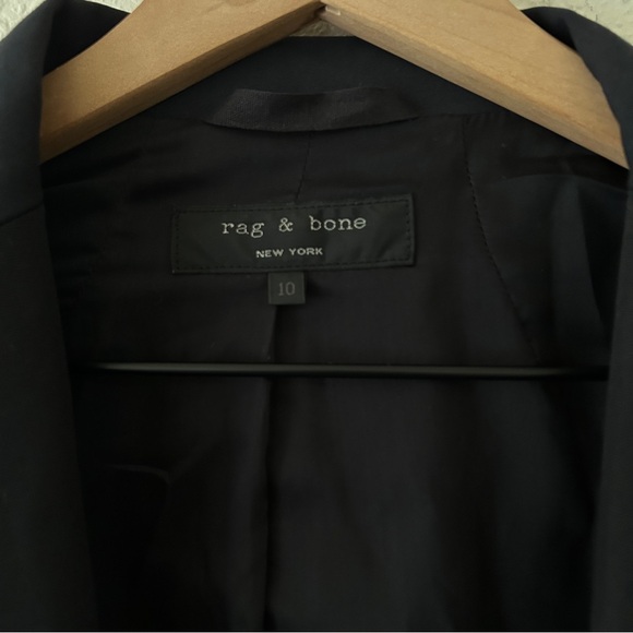 Rag & Bone Cropped Navy Blazer Jacket Size 10 - Picture 4 of 5